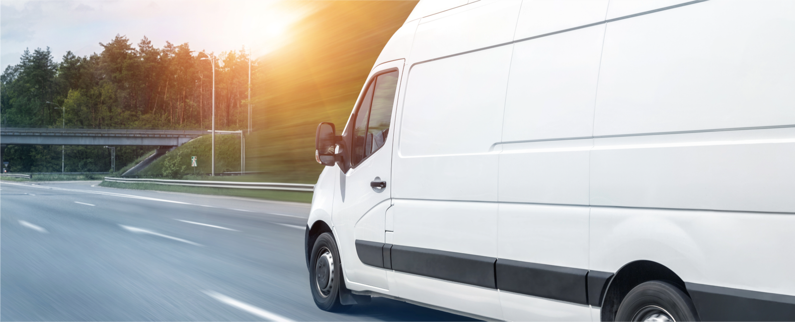 Van on the road